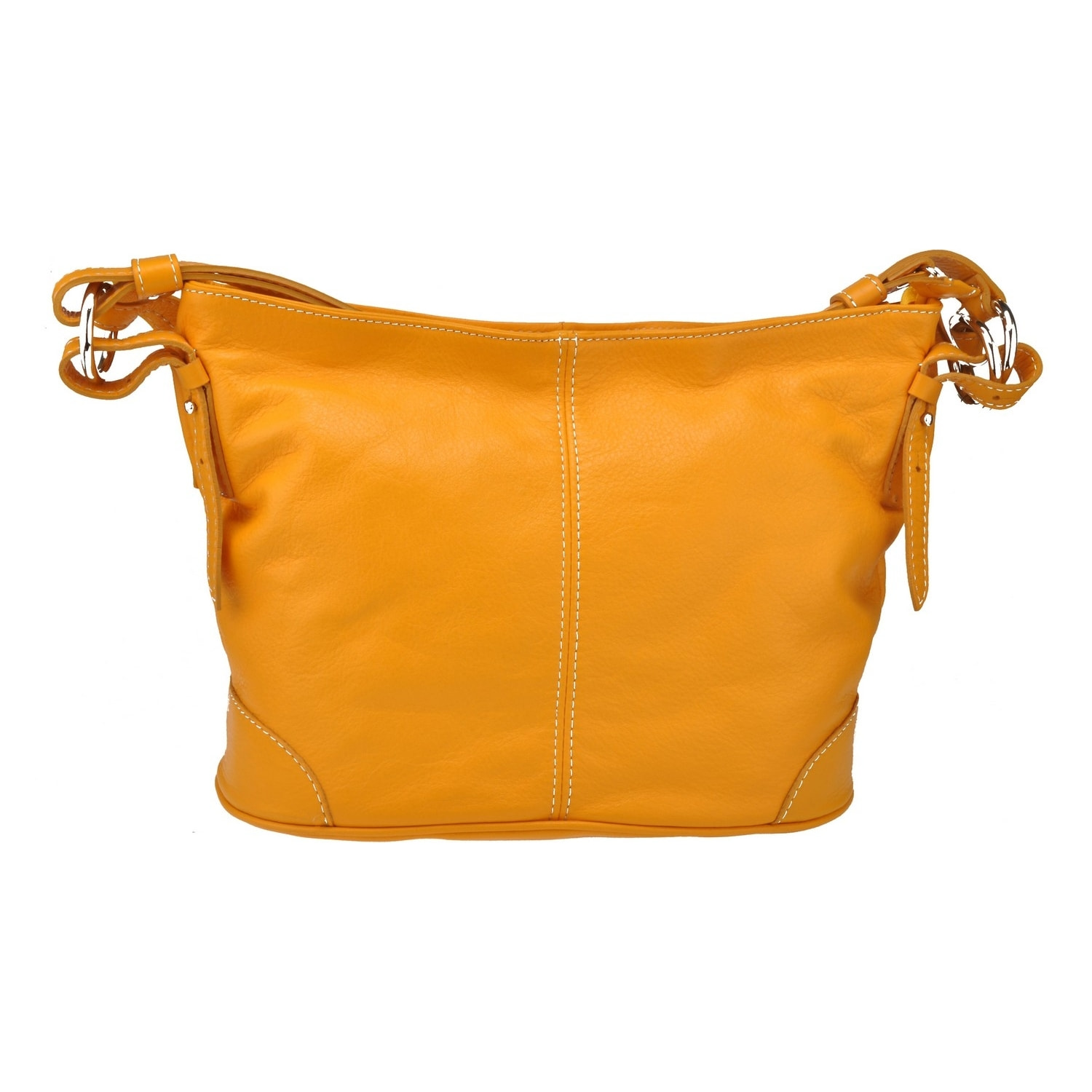 Borse Donna colore Giallo-in pelle Made in Italy 34x24x12cm