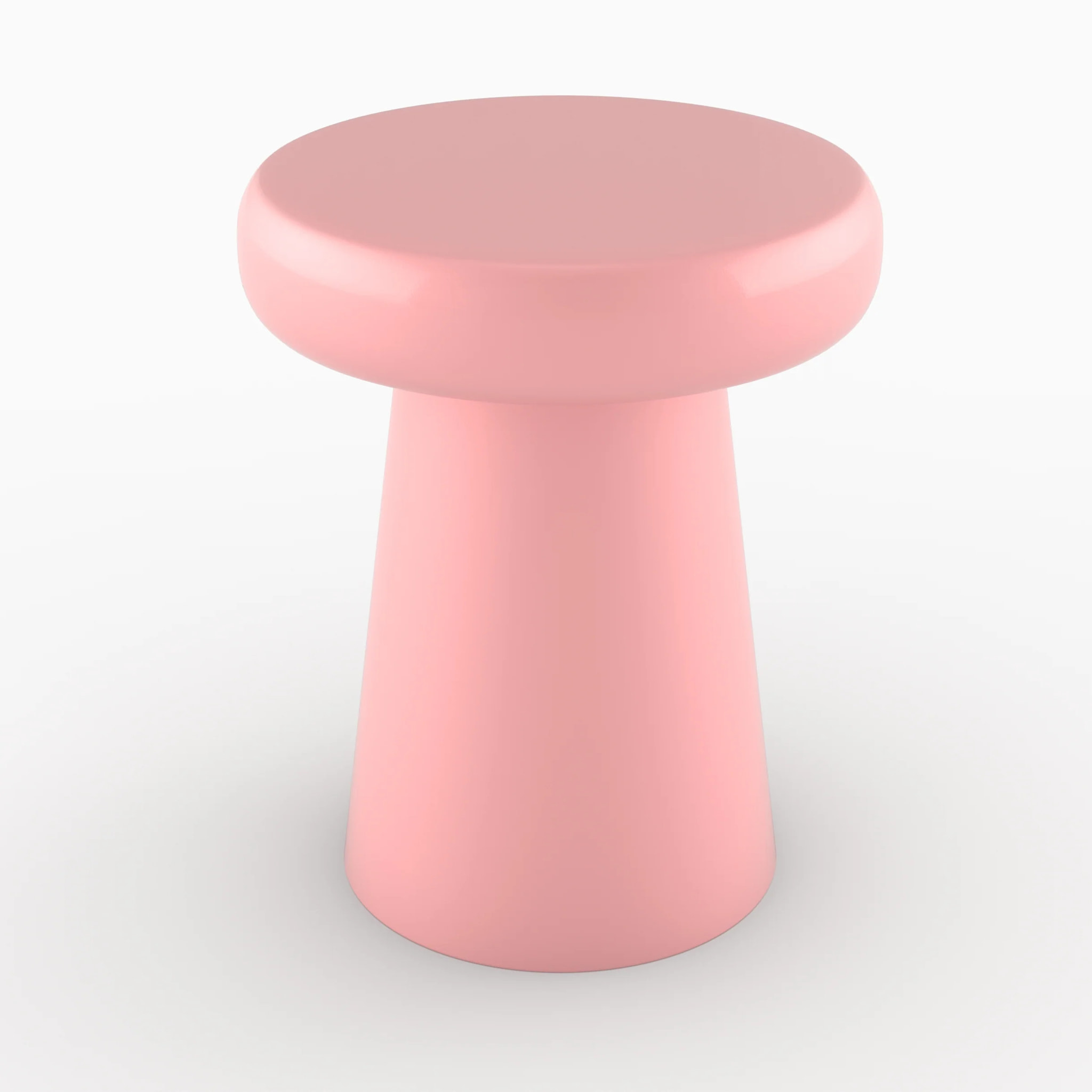 Table d'appoint ronde en métal rose D40 cm - Anouk