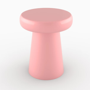 Table d'appoint ronde en métal rose D40 cm - Anouk