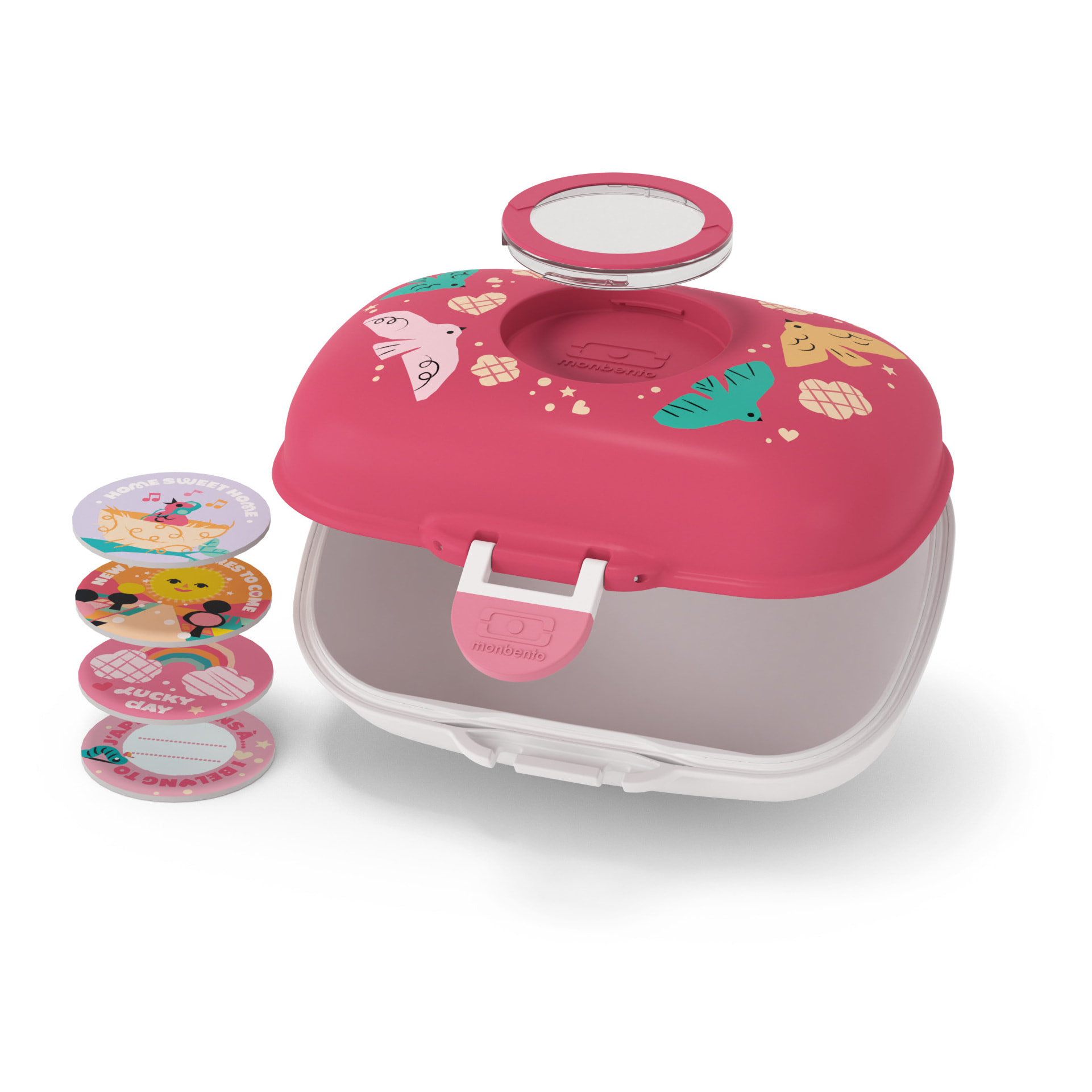 Boîte à goûter enfant Gram 600ml Rose Birds
