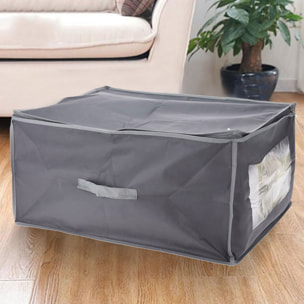 Well home funda protectora para manta no tejida de alta calidad en gris oscuro con ribete gris claro