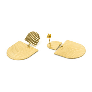Pendientes Sata acabado oro amarillo 18k