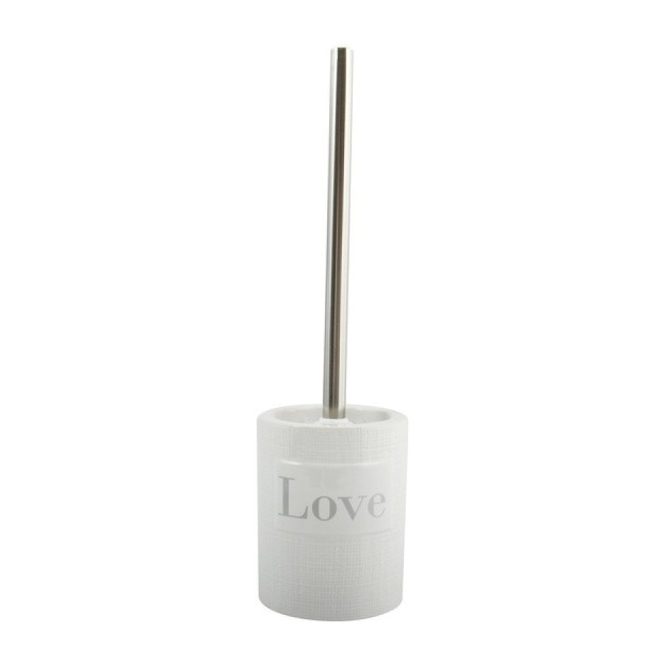 Brosse Wc avec support Céramique LOVE Blanc MSV