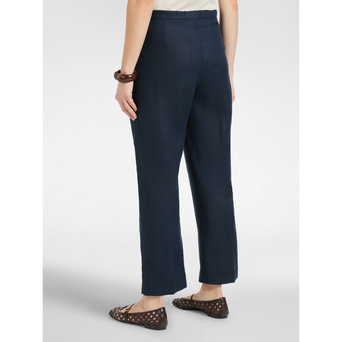 Elena Mirò - Pantalones de lino - Azul