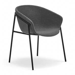 Silla Hug gris oscuro 2P/Caja