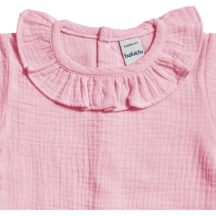 Body bebé manga corta cuello bambula