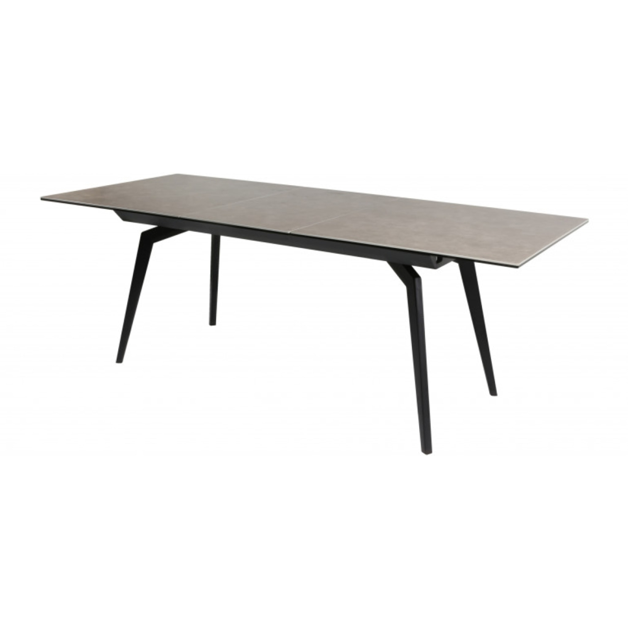 Table céramique extensible L160/210cm avec piètement métal noir- 2 coloris - MADRID