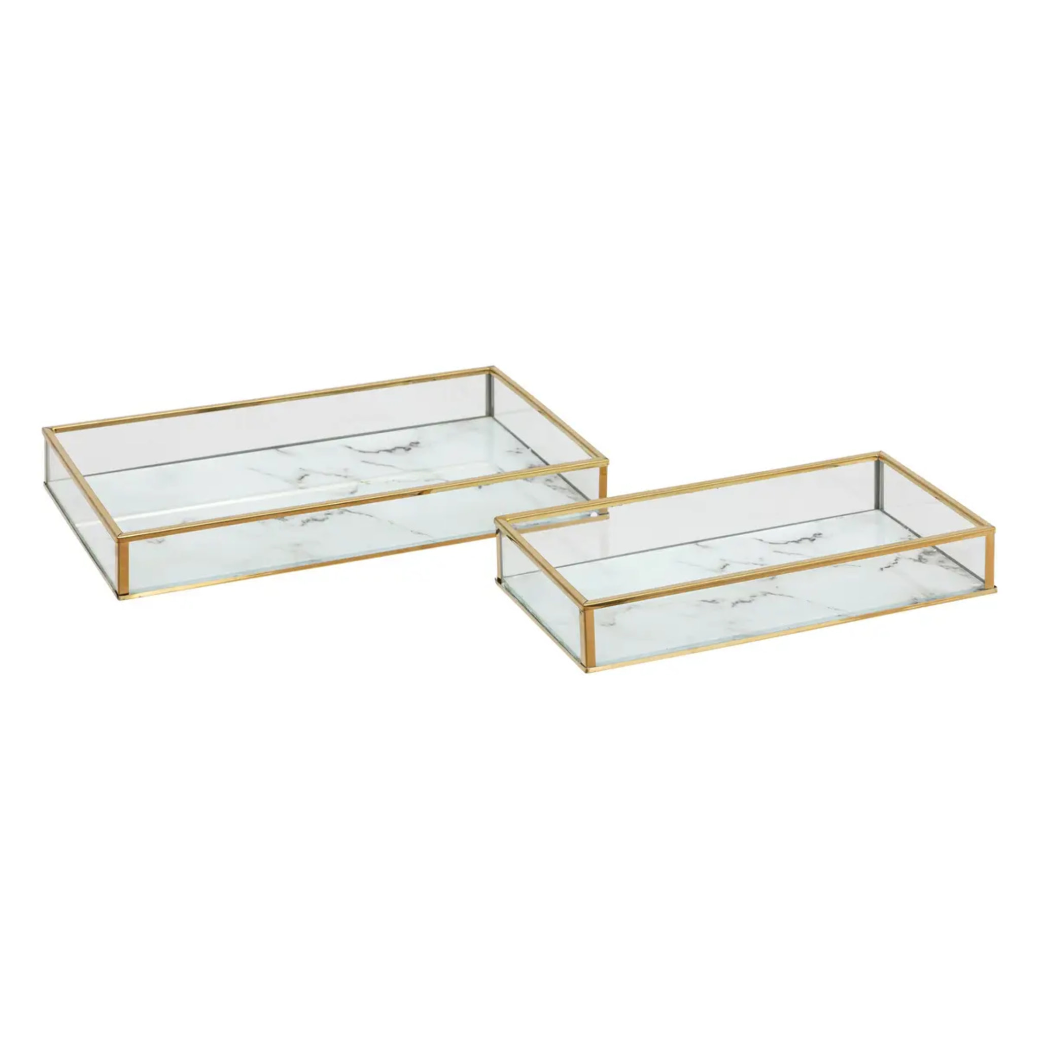 Lot de 2 vide-poches "Rosio" L20 24cm blanc