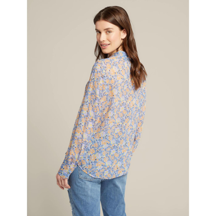 Elena Mirò - Camisa de viscosa estampada - Light - blue