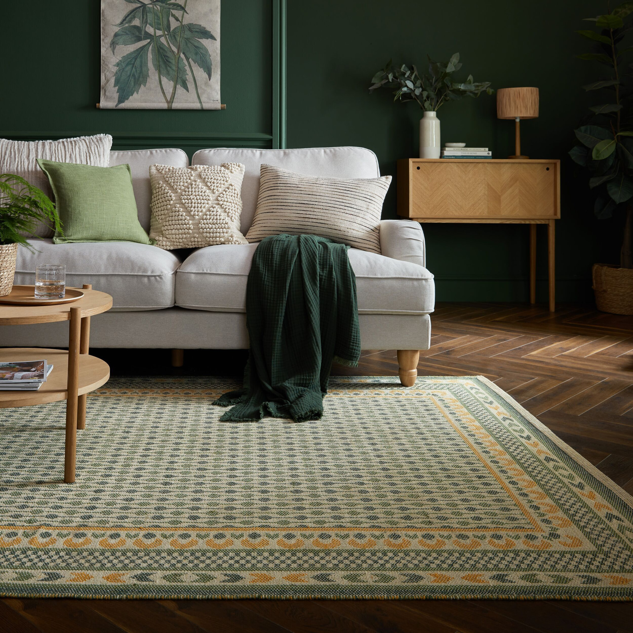 Tapis en jute MARA Vert