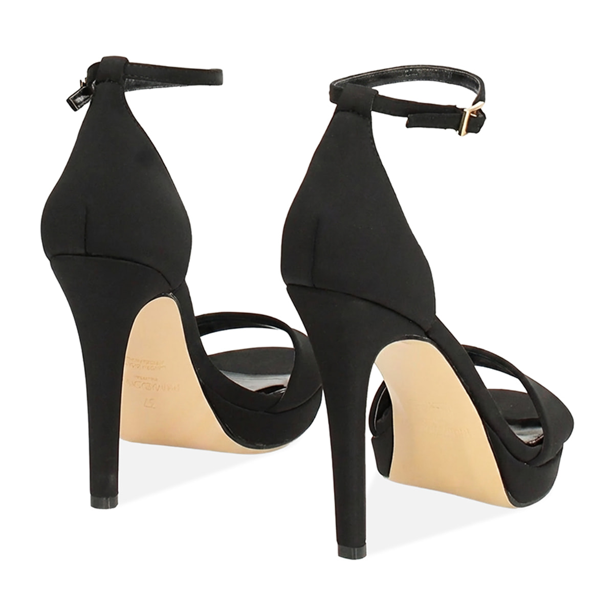 Sandalias negras tacón 11,4 cm