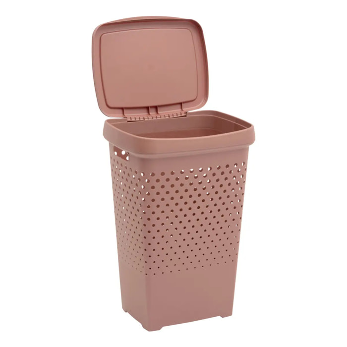 Coffre à linge Tila 70L H.65cm rose