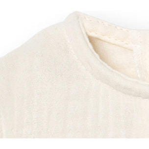 Body bebé manga larga bambula botones