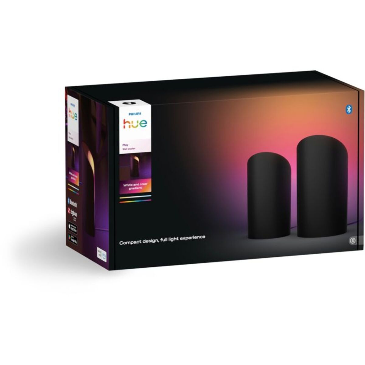 Lampe connectée PHILIPS HUE Play Wall washer Noir x2 White&Color gra
