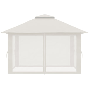 Tonnelle barnum de jardin pop-up pliant 3,92L x 3,92l x 2,83H m sacs de lestage et transport inclus crème