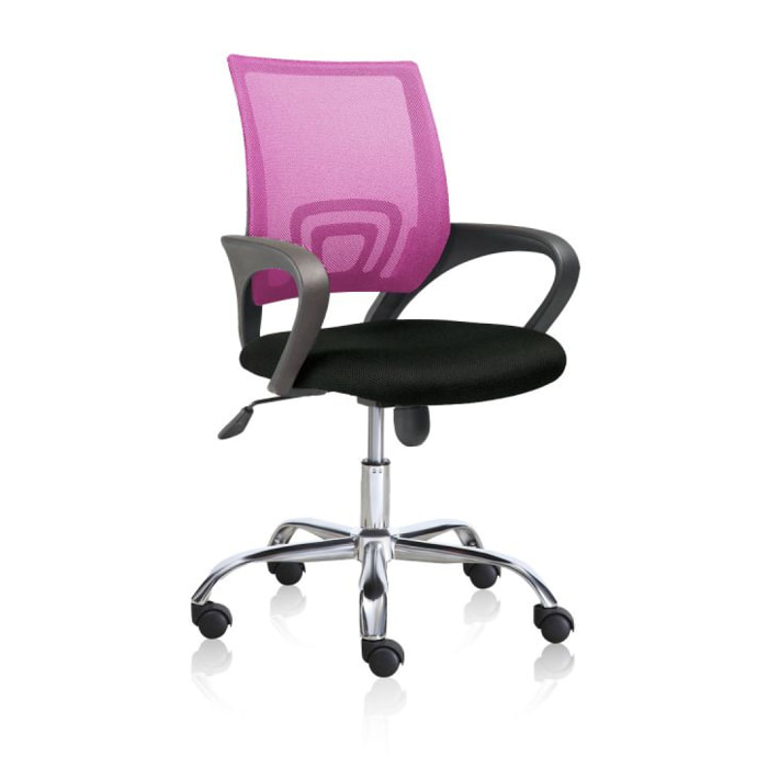 Silla de oficina Logic Negro - Rosa Logic