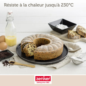 Ensemble de 2 Moules à manqué et à savarin double fond Zenker Black Metallic