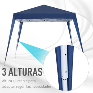 Carpa Plegable 3x3m de Jardín Diseño Pop Up Cenador de Acero y Tela Oxford