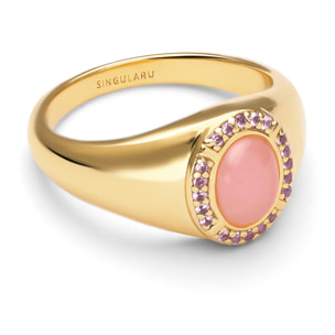 Anillo Amanda Rosa Baño Oro