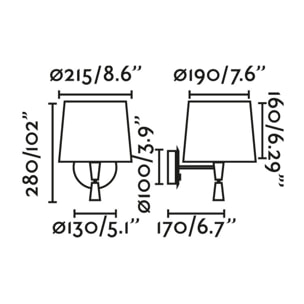 CONGA Lampe applique avec lecteur blanc/blanc