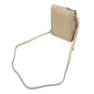 Albaretto Bolso bandolera de mujer de piel auténtica acabado Dollaro