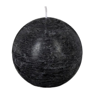 Bougie boule rustique noir 445g