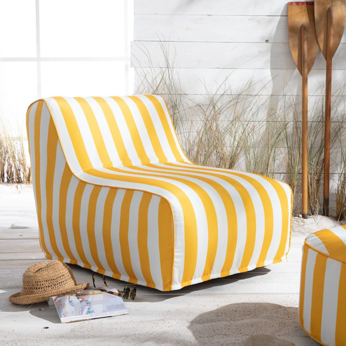 Fauteuil gonflable SUMMER STRIPES jaune