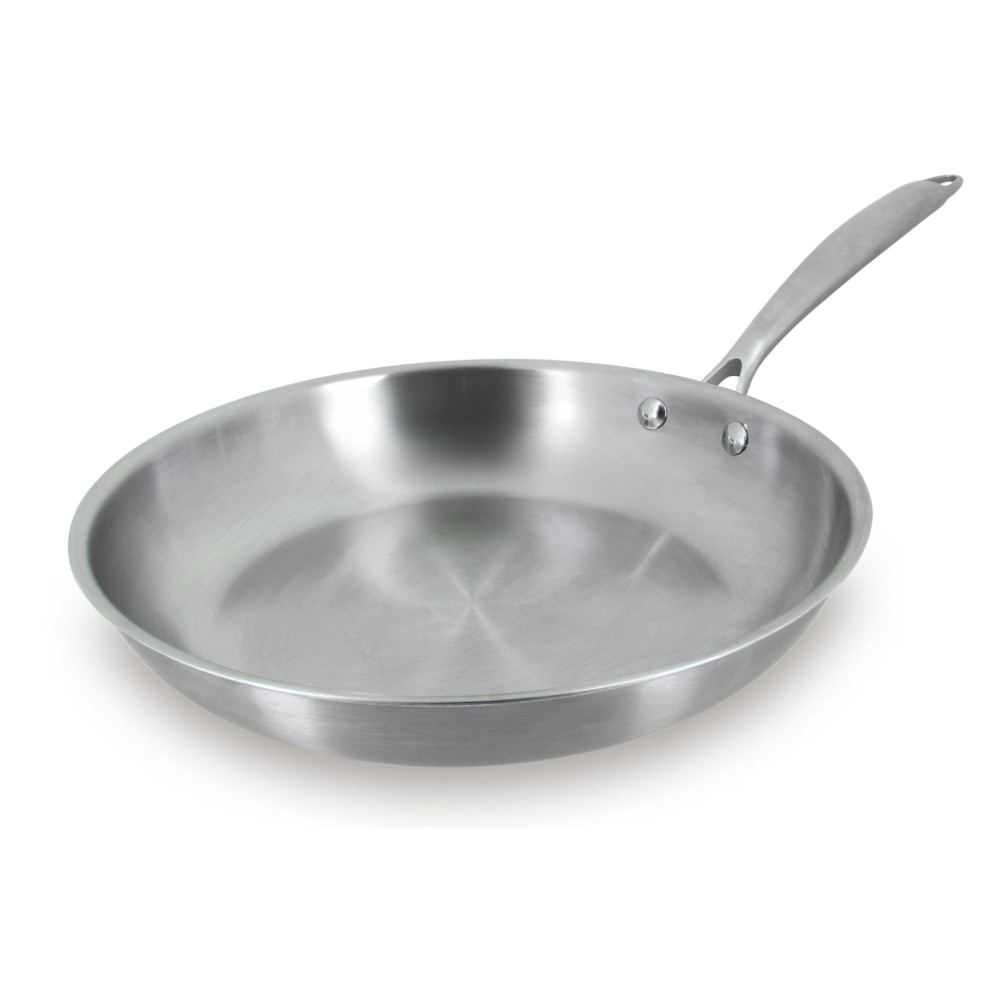 Poêle en acier inoxydable 28cm - fait en France - tous feux TRIPLY