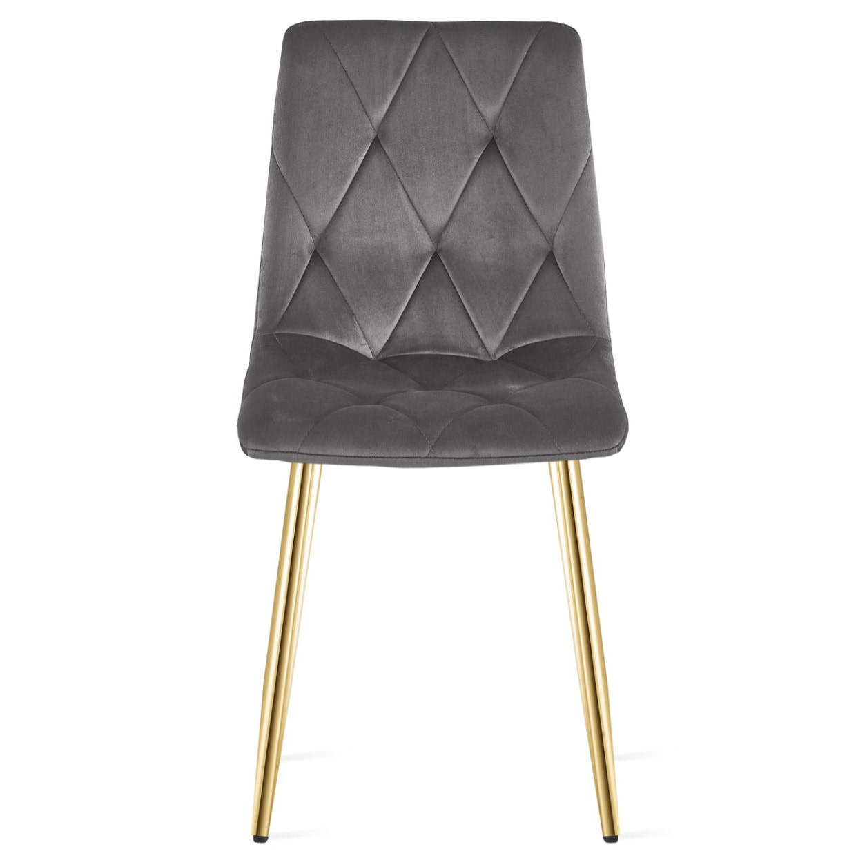 Sedia Libra in velluto grigio scuro con gambe dorate
