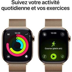 Montre connectée APPLE WATCH 46mm Tit Or Milanais Serie 11 S/M Cellular
