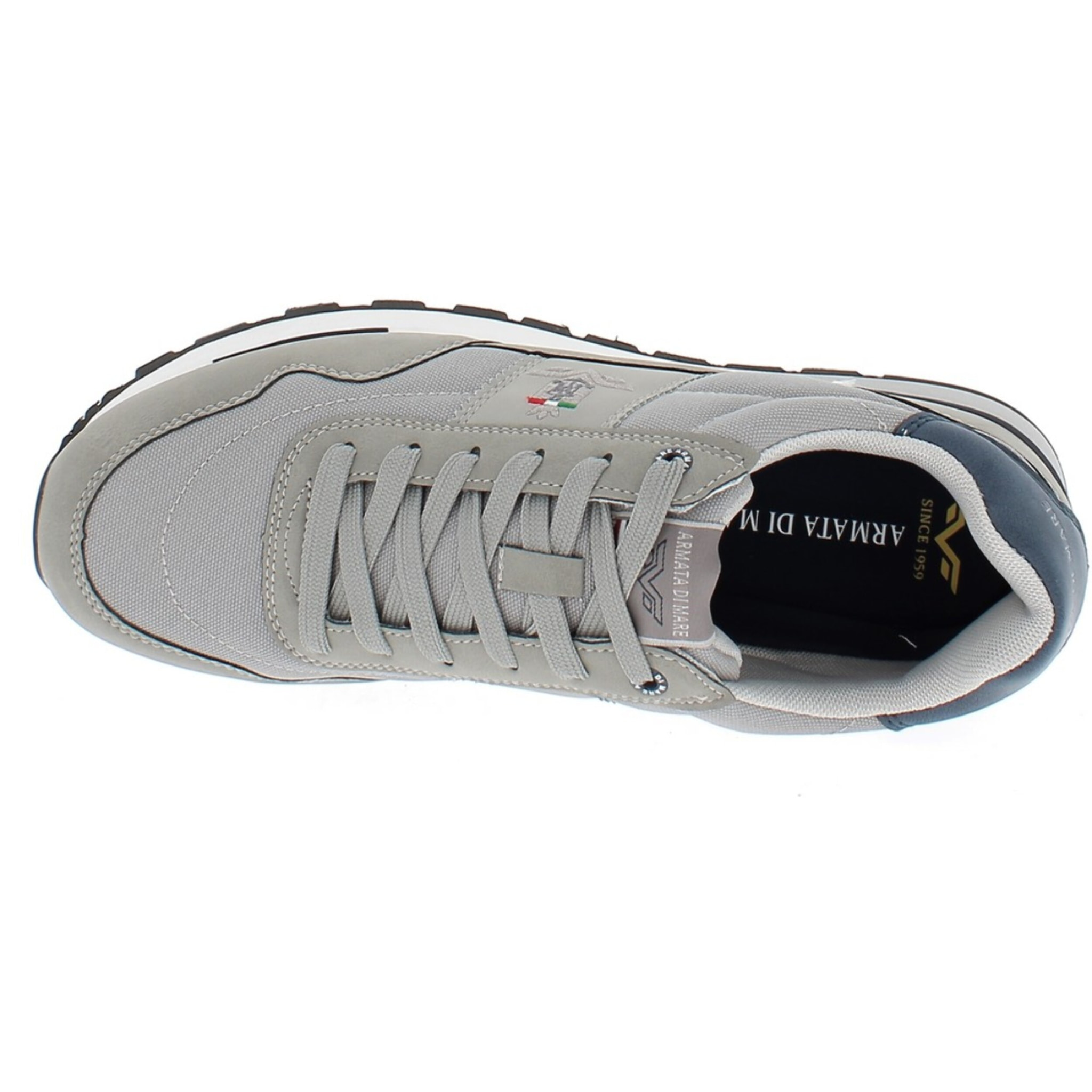 Armata di Mare Scarpe Uomo Sneakers Vintage Running con Soletta Rimovibile in Memory Foam AMU S25N715 Grey