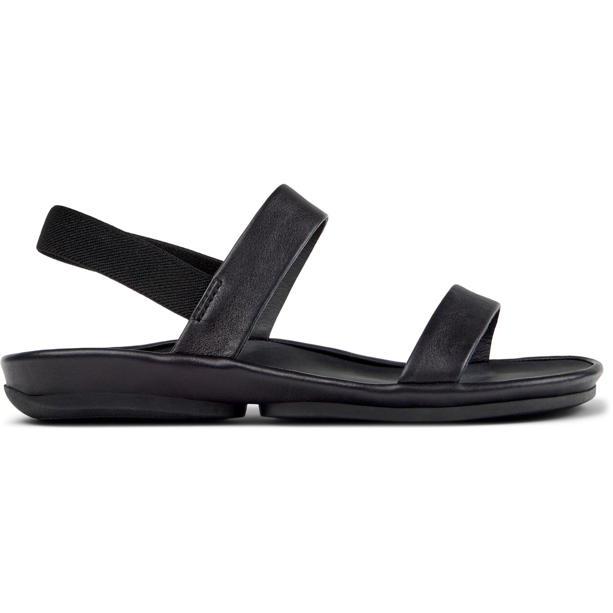 Sandalias - CAMPER Right Isla - Negro - Cuero liso