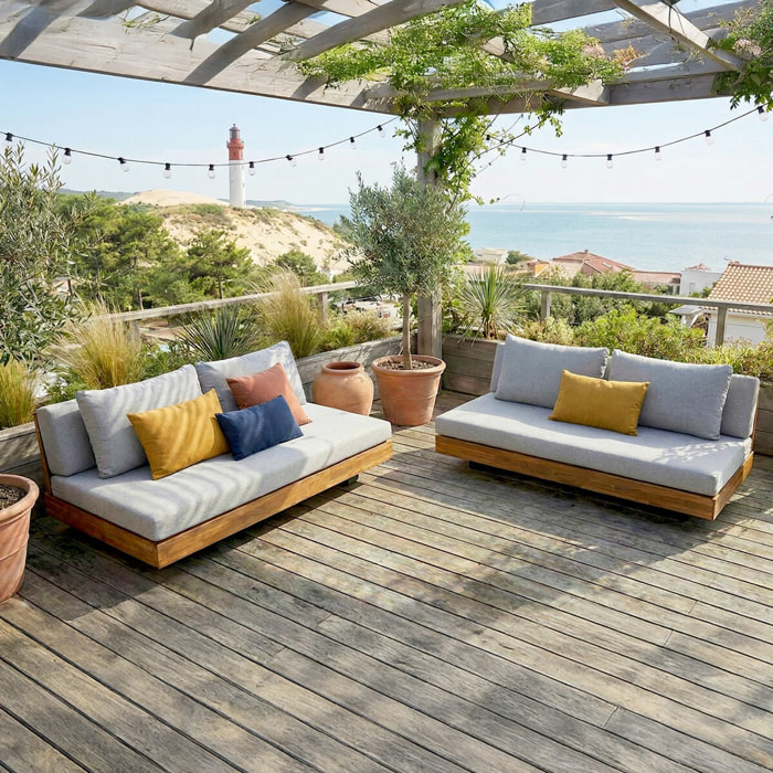 Salon de jardin 4 places en bois FSC - CAPRI