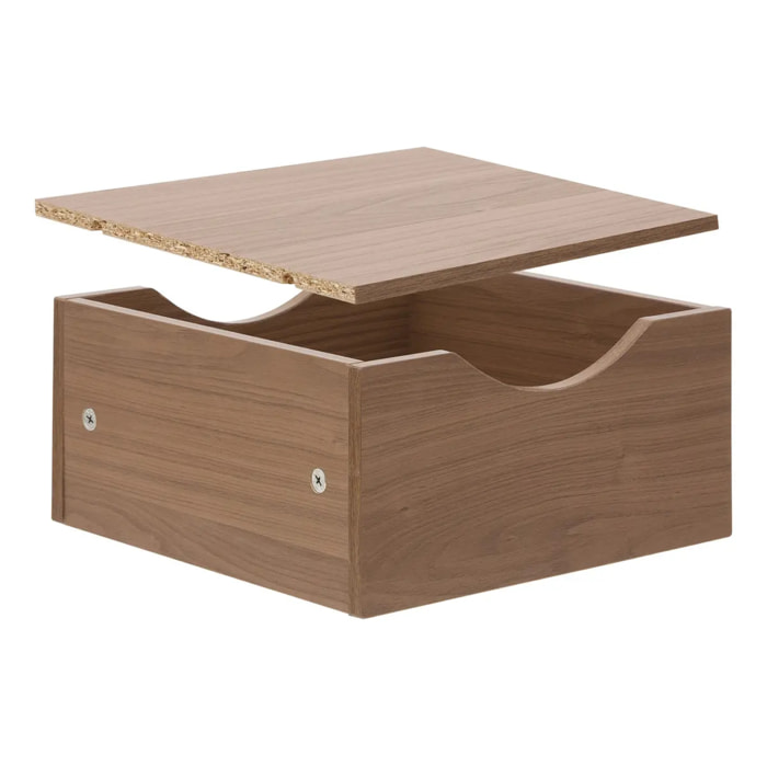 Tiroir étagère Mix'N Modul carré 32x32cm marron