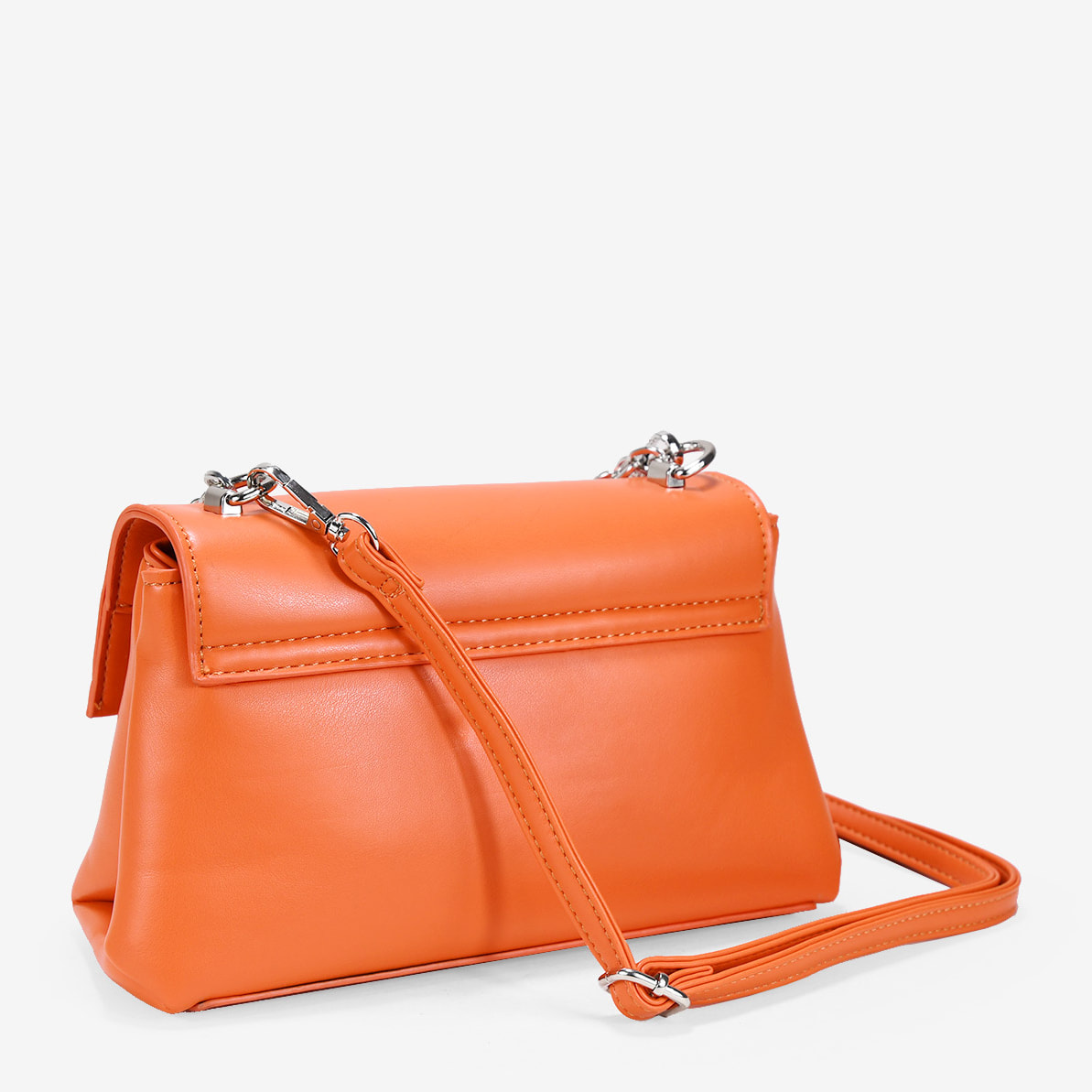 Bolso bandolera naranja con solapa