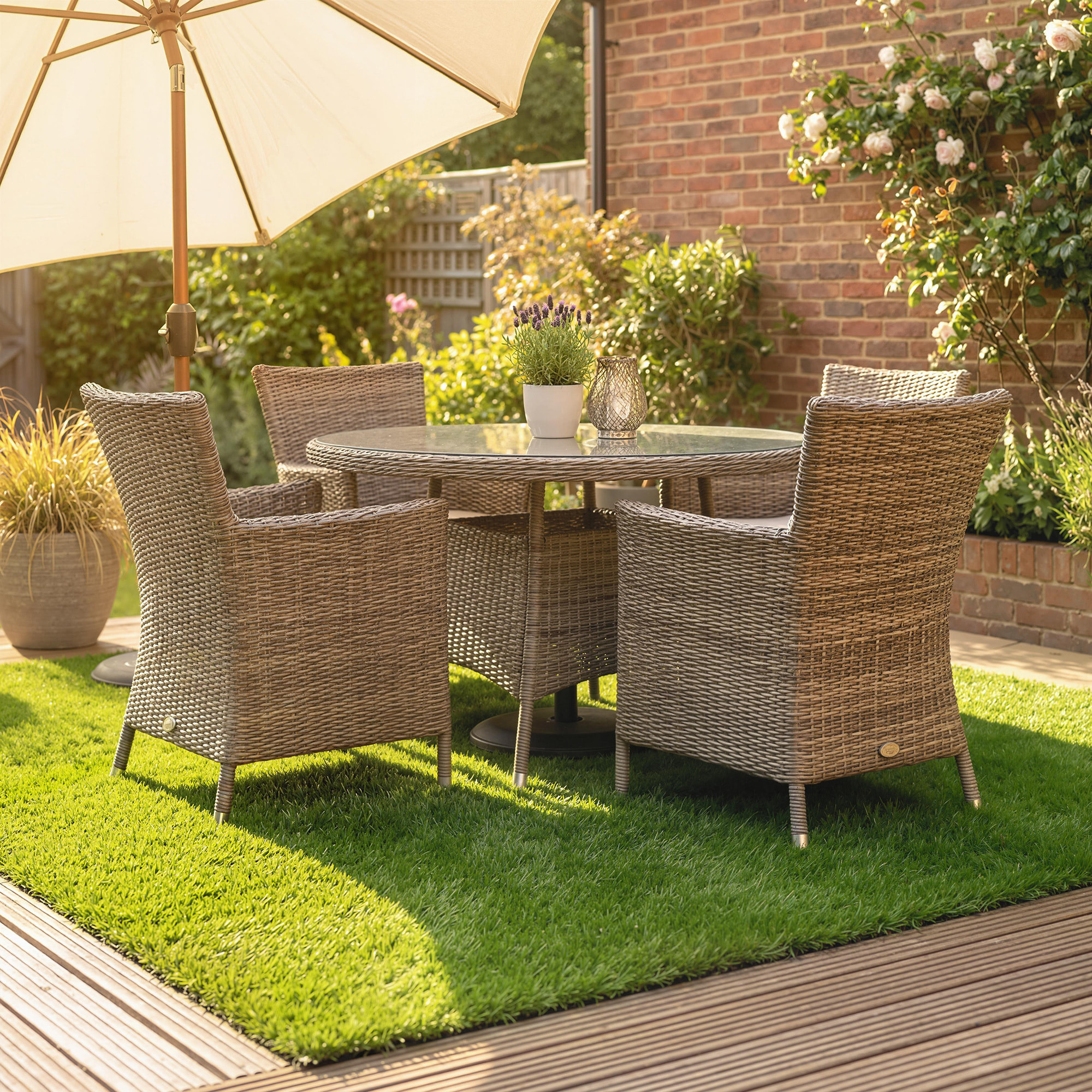 Césped Artificial de 22 Piezas, Alfombra Césped Artificial 30x30 cm, con Altura de Hierba 25 mm, Drenaje Automático, para Jardín, Terraza, Patio, Balcón, Verde