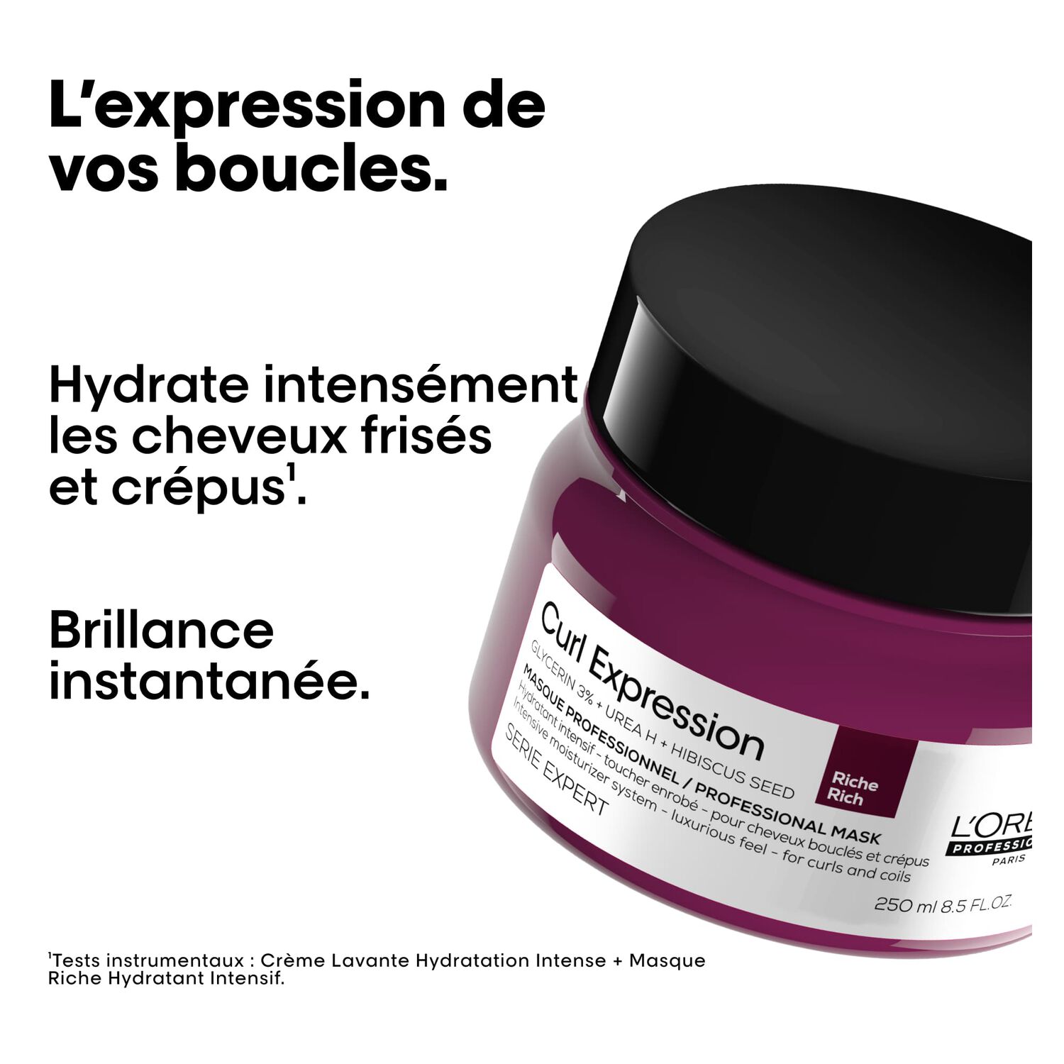 Série Expert Curl Expression - Masque Riche Hydratant Intensif - cheveux frisés à crépus 250ml