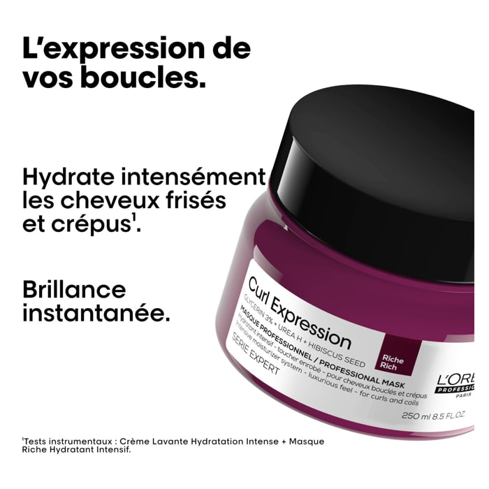 Série Expert Curl Expression - Masque Riche Hydratant Intensif - cheveux frisés à crépus 250ml