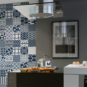 Stickers muraux - Sticker Mural Carrelage adhésif Cuisine Salle de Bain - 30 STICKERS CARREAUX DE CIMENT SCANDINAVE ALASKA