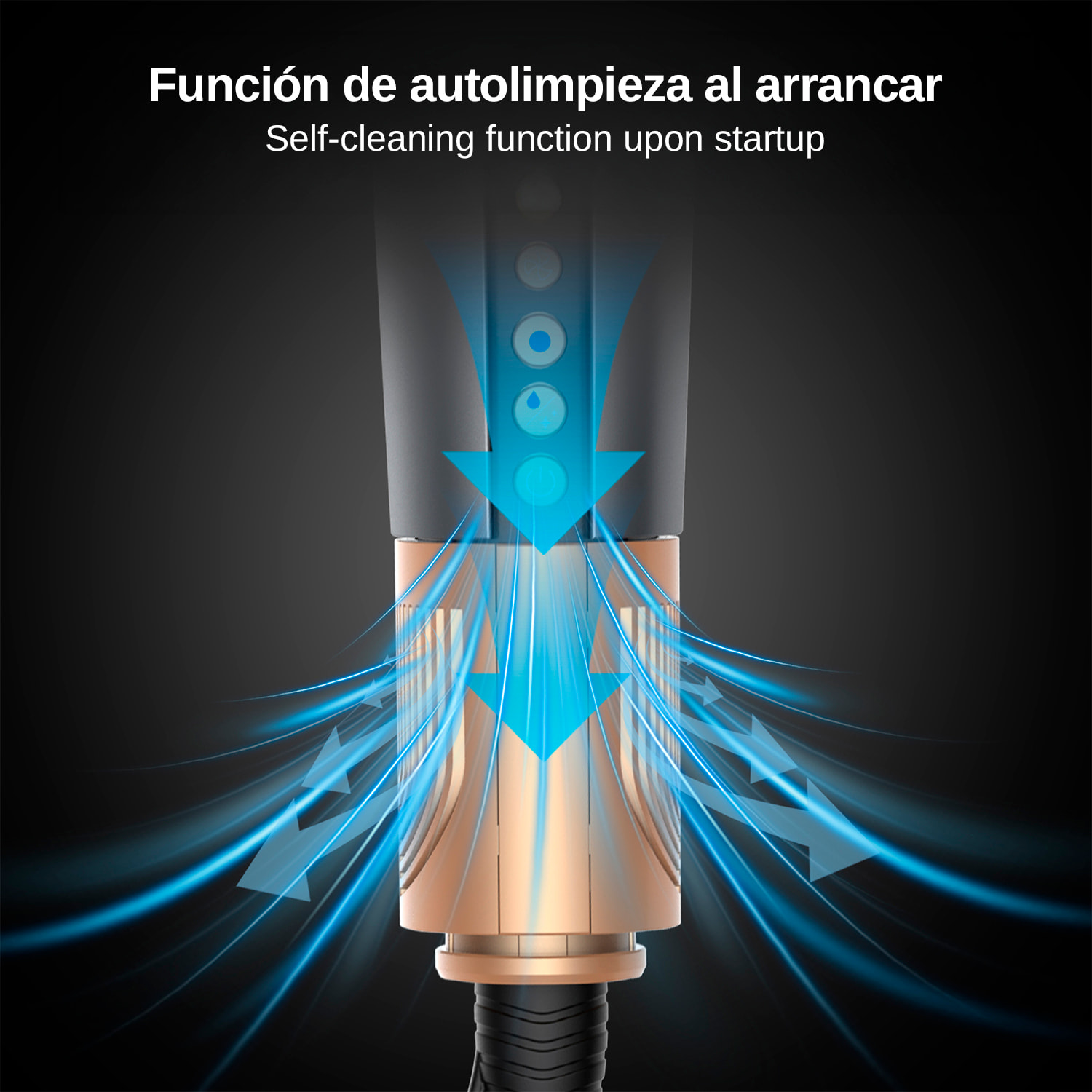 Plancha de pelo 052. 3 en 1 con iones negativos permite alisar, secar y peinar. 4 temperaturas, 2 velocidades y 2 modos de uso.