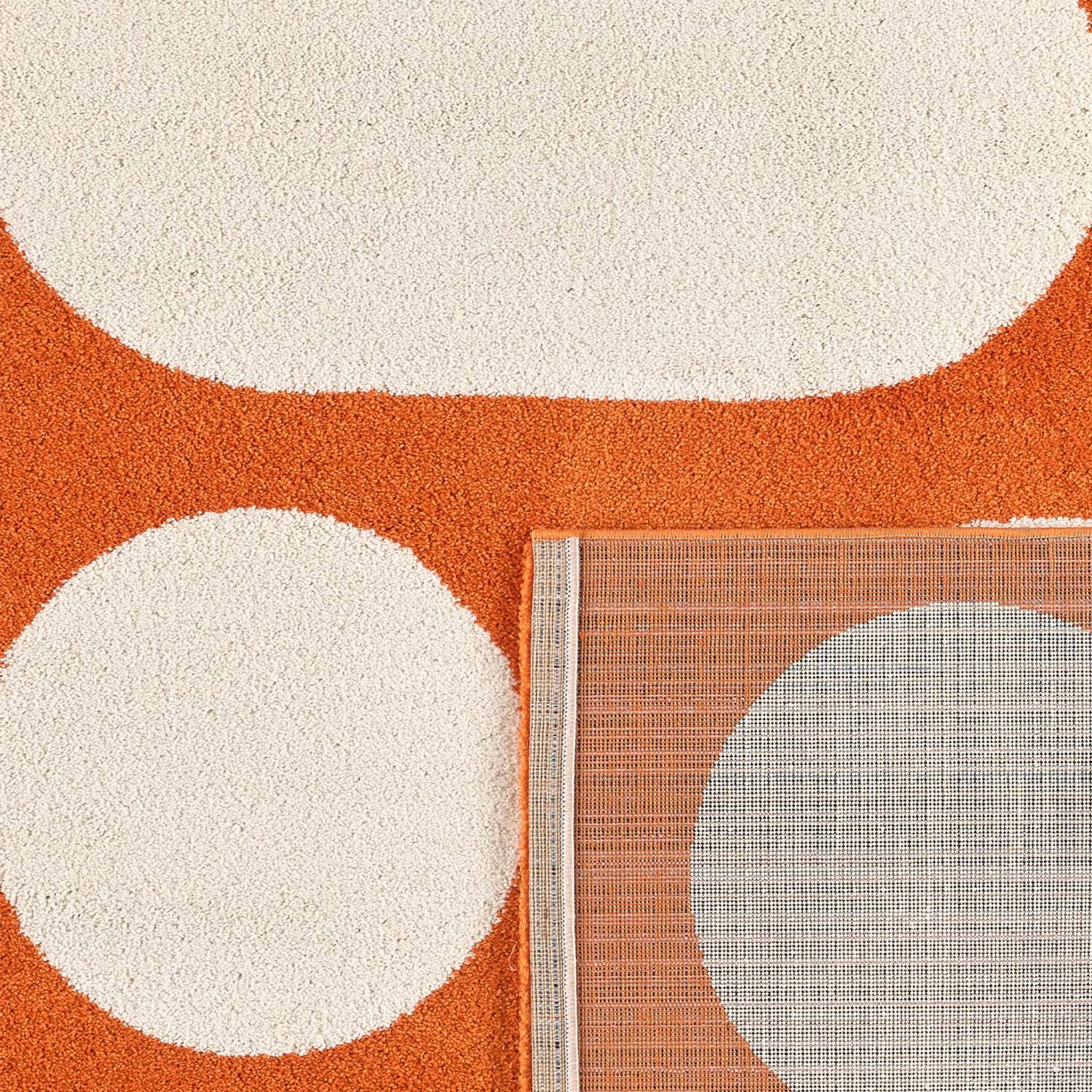Tapis intérieur motif moderne orange JOYCE