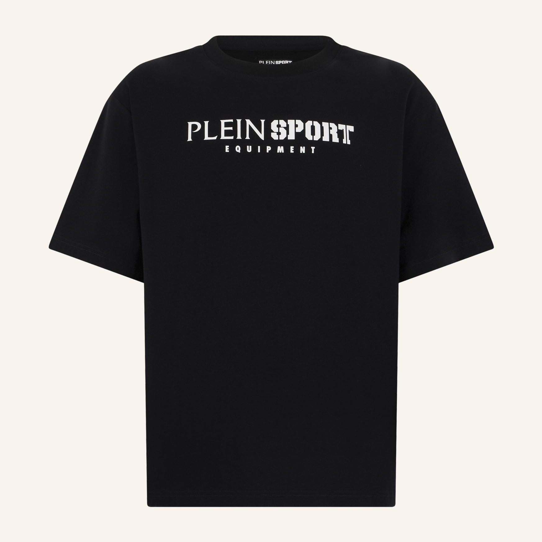 PLEIN SPORT Round Neck T-Shirt Reflective Scratch