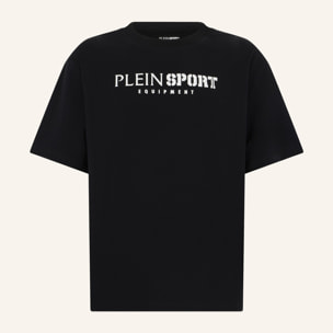 PLEIN SPORT Round Neck T-Shirt Reflective Scratch