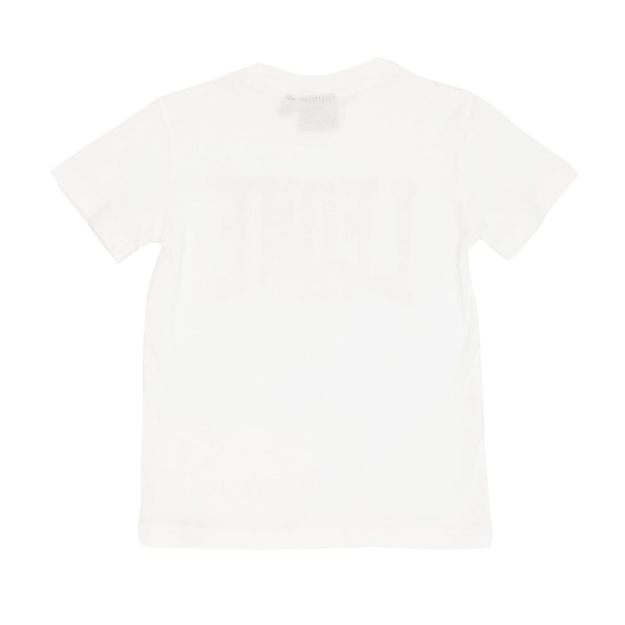 Camiseta infantil básica de manga corta con estampado de león