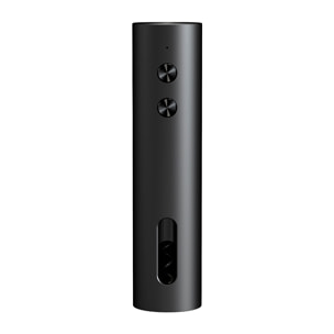 Apribottiglie elettrico EC-A con design elegante in nero opaco, ricarica rapida e finestra trasparente.