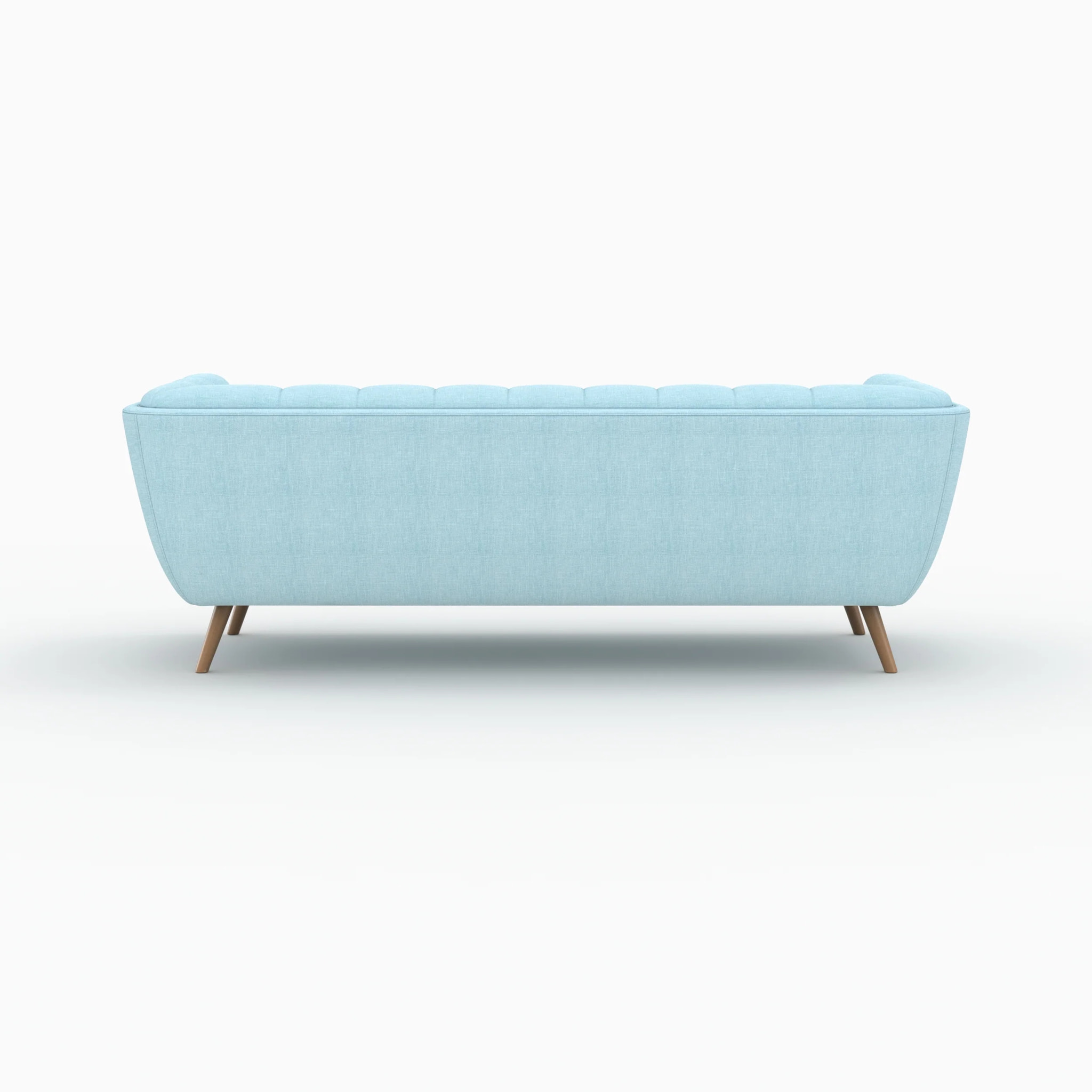 Ensemble canapé et fauteuil en tissu bleu clair 4 places - Carmen