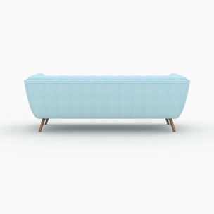 Ensemble canapé et fauteuil en tissu bleu clair 4 places - Carmen