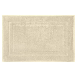 Tapis de bain pur coton 900 g/m² uni beige Elea angora