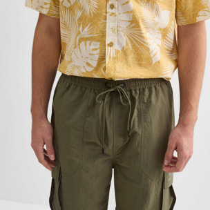 Pantalón MUNICH cargo gang streetwear de nylon caqui