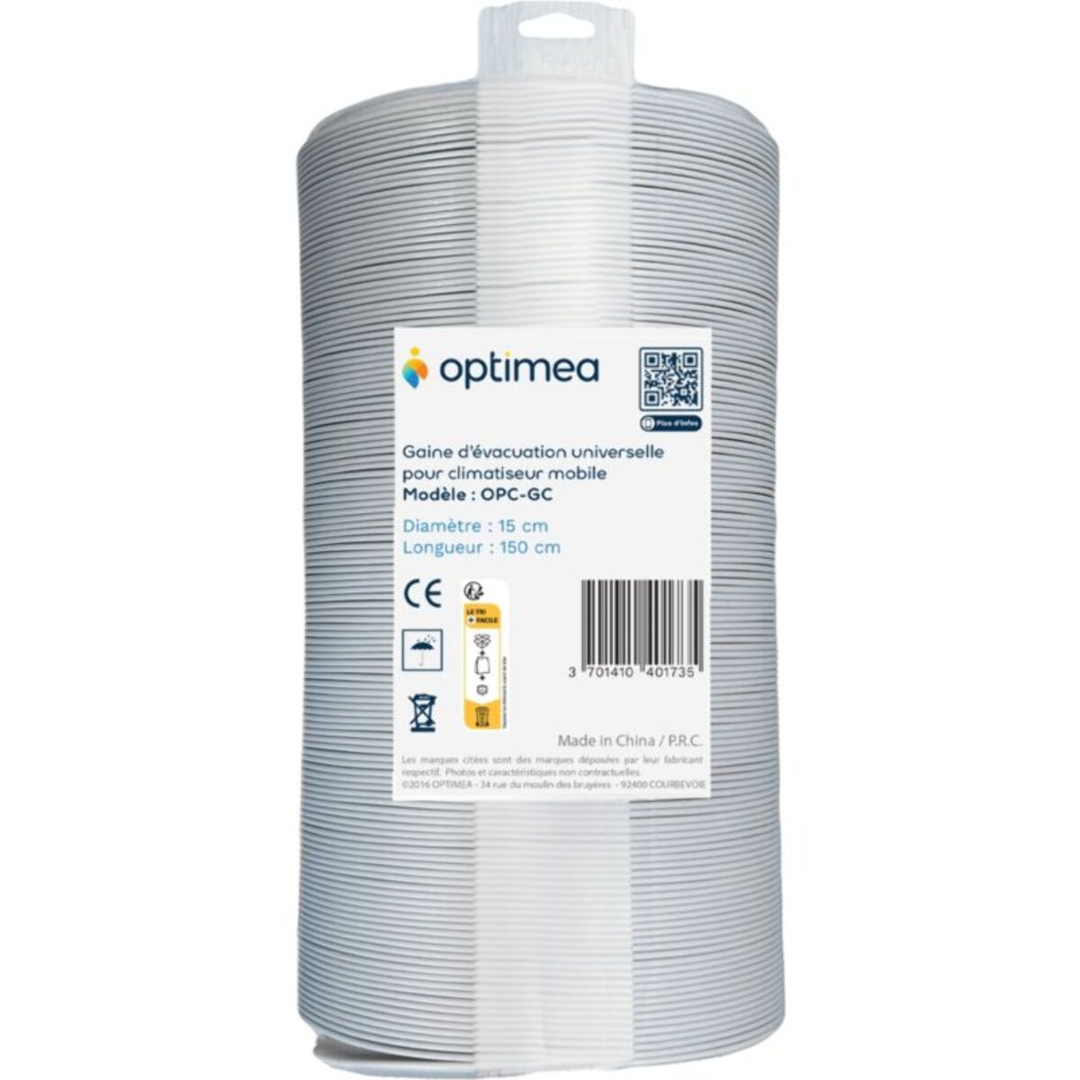 Climatiseur Accessoire OPTIMEA Evac univ pour clim 15 cm